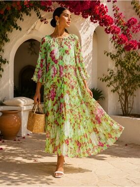 Christopher John Rogers x Target Pleated Floral Maxi Size S